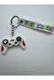 White Silicone Game Console Figure Keychain – Flexible and Durable Design