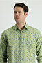 Long Sleeve Slim Fit Printed Cotton Sports Shirt - 2
