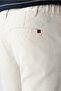 Tapered Fit Linen Blend Side Pocket Pleated Canvas / Chino Trousers - 3