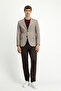 6 Drop Regular Fit Standard Cut Classic Patterned Jacket - 4