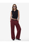 Pleated Pocketed High Waist Belted Wide Leg Palazzo Trousers