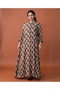 Plus Size Brushed Patterned Pocketed Full Buttoned Viscose Maternity Dress - 6