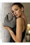 Black Color Silver Diamond Stone Evening Dress Clutch Portfolio Chain Strap Hand Wedding Engagement Henna Evening Bag - 4