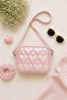 Icone Children's Heart Quilted Detailed Shoulder Bag, Pink Heart Children's Bag, Pink Kids Bag - 8
