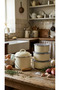 Enamel Bakraç 14 cm and Enamel Storage Container Set with Vacuum Lid Cream 14 cm 16 cm 18 cm - 5