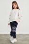 3 Thread Letter Printed Girls' Sweatpants