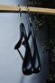 Wooden M023B 44cm Men's Suit with Bar, Jacket, Hanger Black Color 1 Piece - 2
