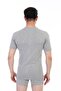 Men's Ribbed Crew Neck Gray Undershirt 841 - 8