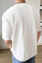 Men's White Basic Plain Unprinted Oversize Salas Boyfriend T-Shirt - 3
