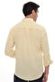Slim Fit Long Sleeve Lapel Collar Buttoned Breathable Linen Gift Boxed Men's Shirt Fs-004548 - Yellow - 4