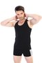 Men's Ribana Sports Black Undershirt 0915 - 2
