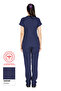 Patriot Blue Lycra Thin Fabric Scrubs Doctor Nurse Uniform Bat Sleeve Surgical Suit (with Arma Gift) - 5