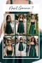 Women's Satin Dress Midi Length with Buttons on the Back, Open Back, Graduation, Navy Blue, Red, Pink, Emerald Green - 8