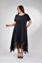 Women's Plus Size Skirt Hem Chiffon Dress - 7
