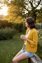 Mustard Yellow Crochet Openwork Seasonal Cardigan - 2