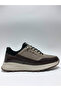 Genuine Leather Smart Lace-Up Summer Men's Shoes with Nubuck Details