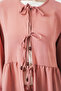 Women's Lace-Up Front Tunic Pants Double Set 6744 - Powder - 5