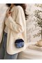 Handmade Sequin Chain Strap Knitted Evening Dress Bag Women's Shoulder and Crossbody Mini Portfolio Bag - 3