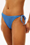 Women's V-Shaped Side Tie Blue Bikini Bottom - 3