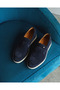 Italian Style Internal and External Natural Leather Suede Men's Shoes Navy Blue T15256-02 - 2