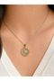 Crescent Moon and Sun Detailed Zircon Stone Steel Women's Necklace - Adjustable (22Cm+5Cm) - 2