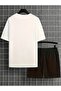 - Men's Printed Cotton T-Shirt and Shorts 2-Piece Set Oversize - First Class Quality Fabric G6 - 3