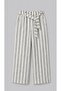 Linen Washed Striped High Waist Elasticated Trousers
