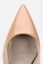 Women's Nude Pointed Toe Patent Leather Open Back Stiletto Heel U Shoes - 5