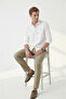 White Comfortable Fit, Wrinkle-Free, Iron-Free Modal Fabric Lycra Men's Shirt 2602633 - 4