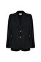 Black Linen Blazer Jacket - 6
