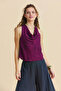 Bohemian Blouse with Crossed Neckline and Open Back - 2