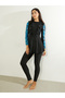 Pack of 2 - Full Printed Sleeve Panel Tunic with Ruffle Detail and Leggings Burkini Set - 7