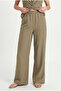 Women's Candice V-Neck Elastic Waist Sleeveless Khaki Woven Bottom Top Set - 4