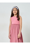 Girls Text Print Sleeveless Dress - 2