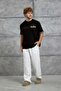 Men's T-Shirt Dp Bi̇si̇klet Yala Tri̇ko Black Oversize Knitwear Fabric Crew Neck - 5