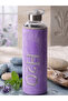H2O Glass Flask with Plush Cover 600 ml Light Purple - Color Options Available - 2