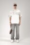 Oversize Logo Printed Crew Neck Basic T-Shirt - 2