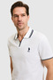 Men's Slim Fit Polo Collar White T-Shirt 50323894-Vr013 - 2
