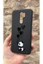 Redmi 9 Compatible Heart Panda Patterned Silicone Shock Absorbing Classic Protective Rubber Case - 4