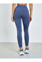 Navy Blue Broad Waist Side Pocket Leggings - 4