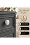 Porcelain Round White Color Handle Furniture Wardrobe Cabinet Door Handle Drawer Handle (1 Piece) - 3