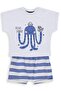 Octopus Printed 6-18 Month Set - White