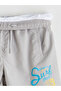 Short Length Printed Men's Swim Shorts - 6