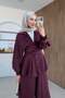 Zafira Belt Detailed Suit Plum - 3