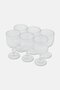 Textured 6 Pieces Cystal Glass 360 ml, Transparent