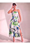 Women's Patterned Strap Stylish Dress - 3