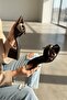 Sono Brown Bow-Tied (7 cm) Heeled Daily Use Slippers - 5