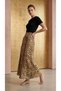 Women's High Waist Animal Patterned Long Viscose Skirt - 7