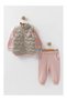 Knitted Muslin Girls' Vest Set 3-Piece Set (9-12-18-24 Months) - 2