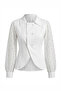Blouse with Lace Detail on the Sleeves - White
